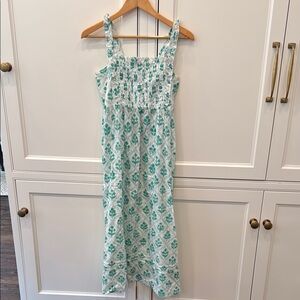 Madison Matthews Floral Maxi Dress in Green